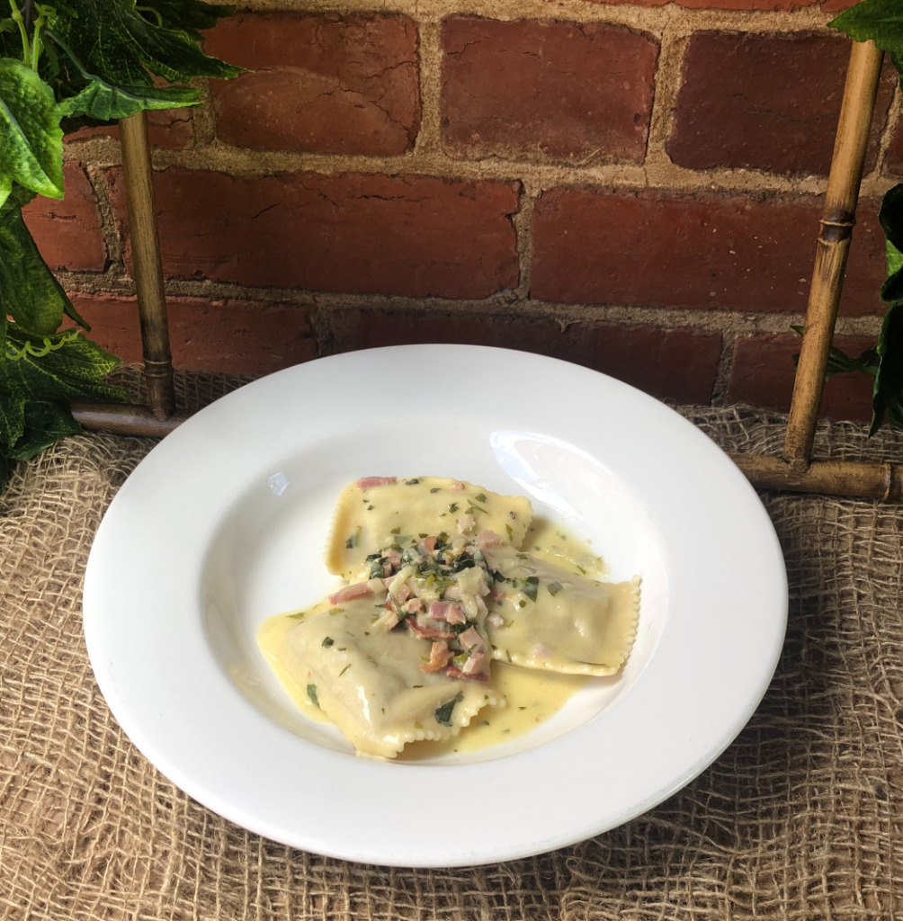 Portobello and Porcini Ravioli Mulberrys Deli & Togs Cafe